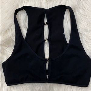 Free People black sports bra